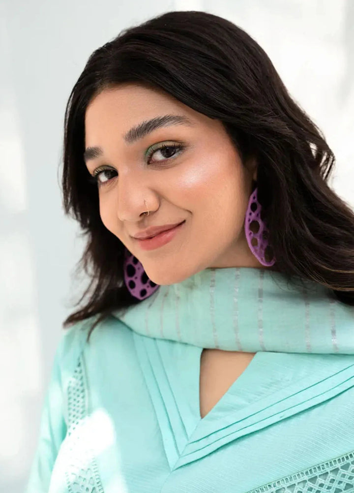 Hana Pret Casual Cotton 3 Piece Suit Iris