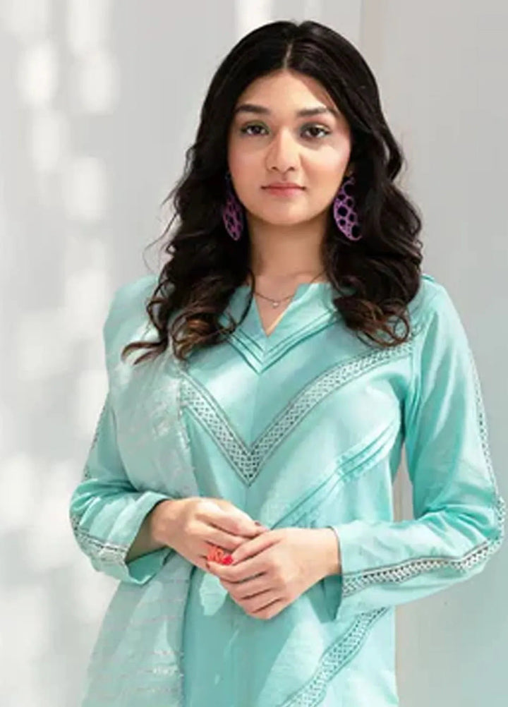 Hana Pret Casual Cotton 3 Piece Suit Iris