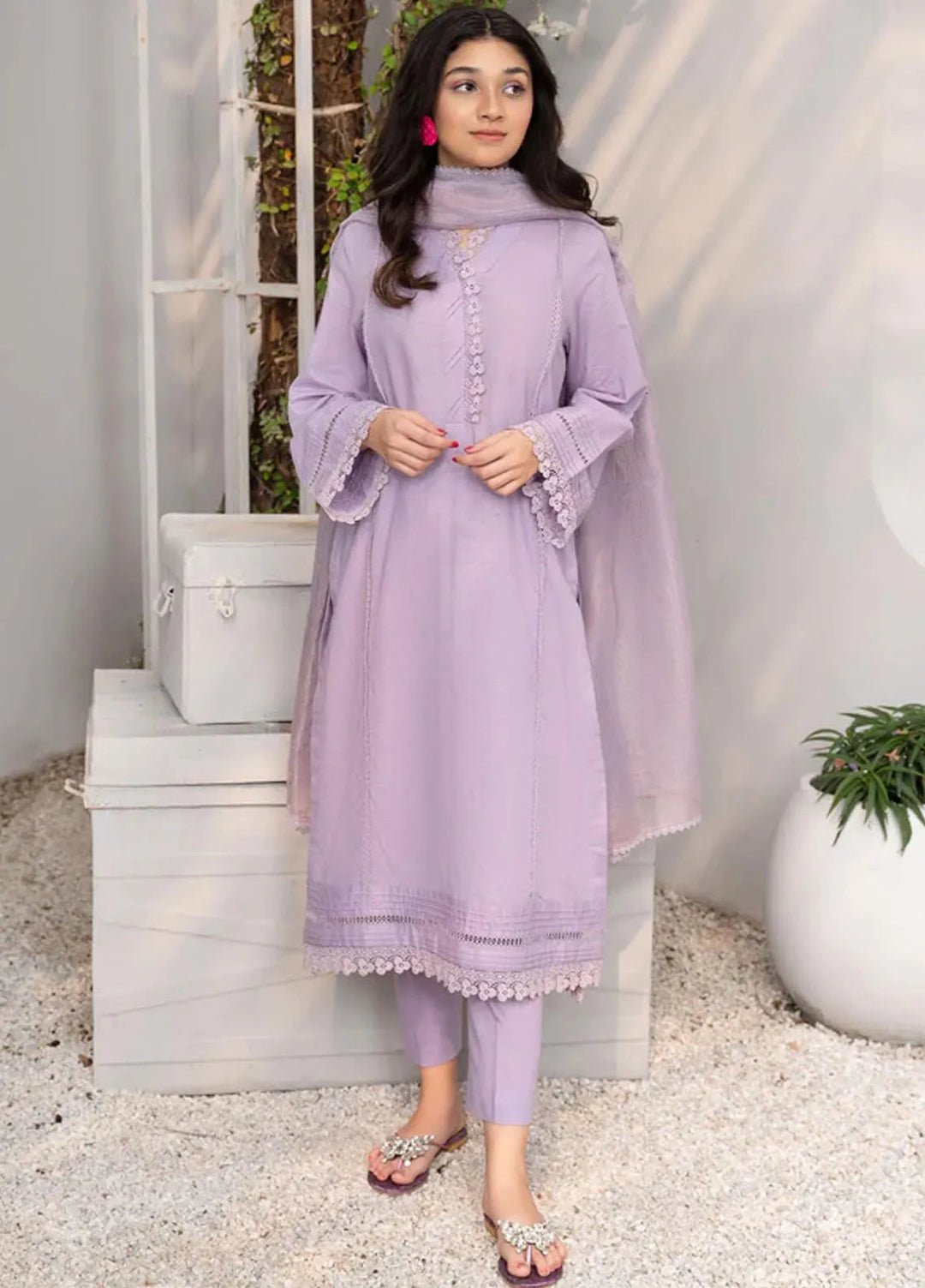 Hana Pret Casual Lawn 3 Piece Suit Lilium