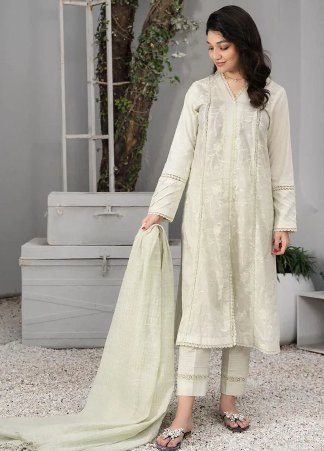 Hana Pret Casual Polyester 3 Piece Suit Anise