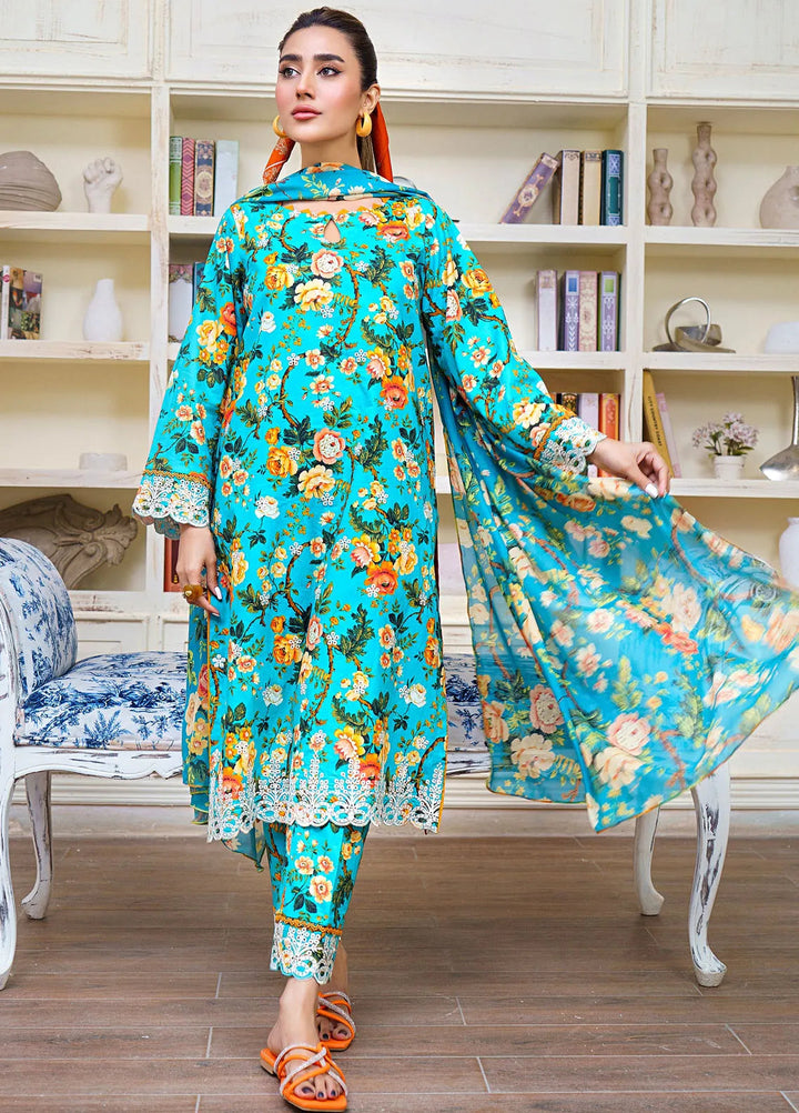 Hana Pret Embroidered Cotton 3 Piece Suit Daisy Dreams