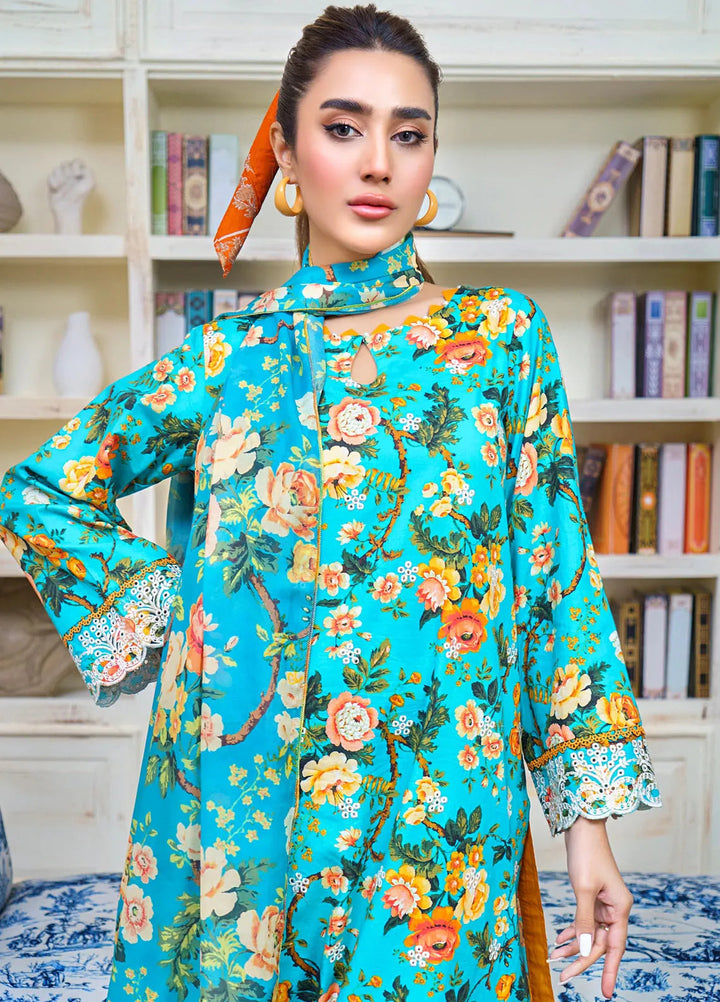 Hana Pret Embroidered Cotton 3 Piece Suit Daisy Dreams