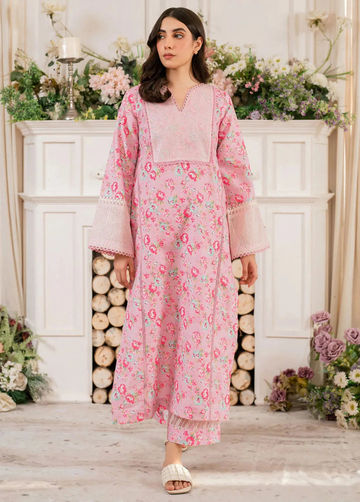 Hana Pret Embroidered Cotton Cambric 3 Piece Suit Primrose