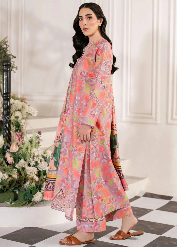 Hana Pret Embroidered Cotton Cambric 3 Piece Suit Whirl