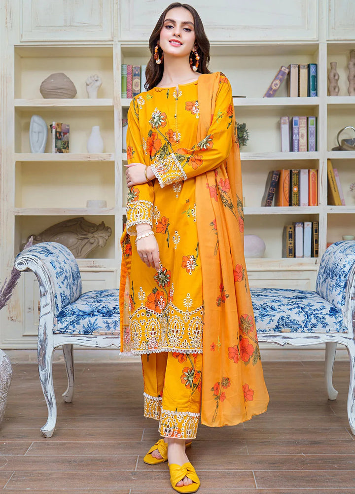 Hana Pret Embroidered Lawn 3 Piece Suit Blossom Bloom