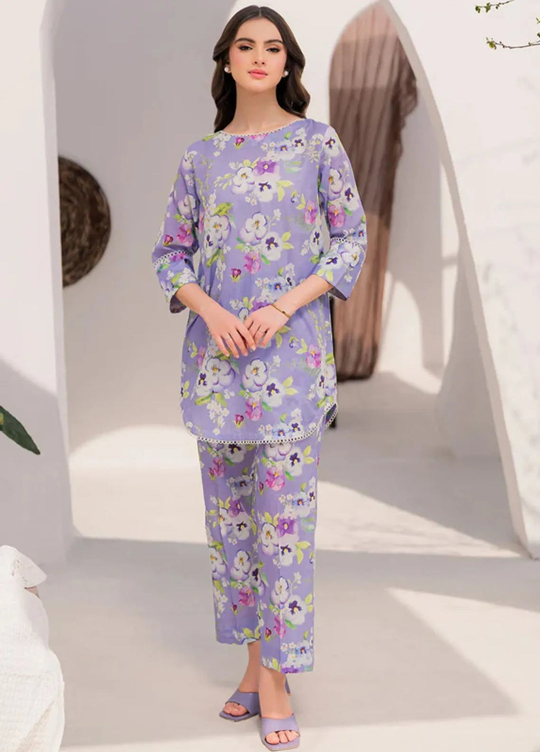 Hana Pret Printed Lawn Silk 2 Piece Suit Grace