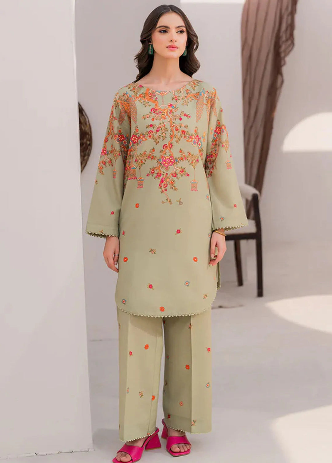 Hana Pret Printed Lawn Silk 2 Piece Suit Woodland