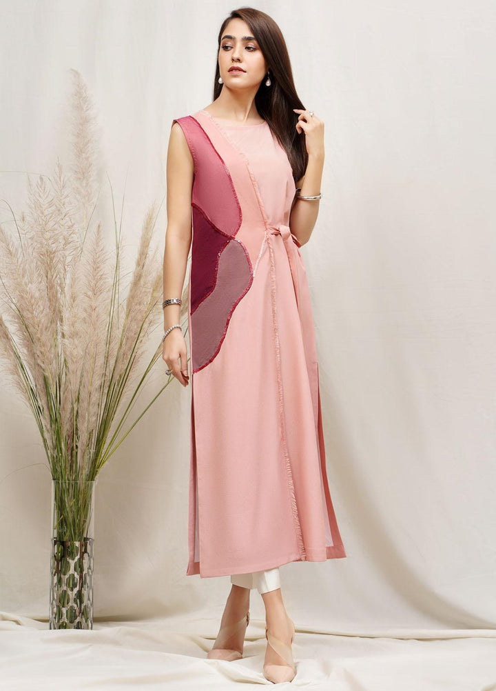 Hana Luxury Pret Embroidered Grip Shirt Crimson pearl ROCOB007