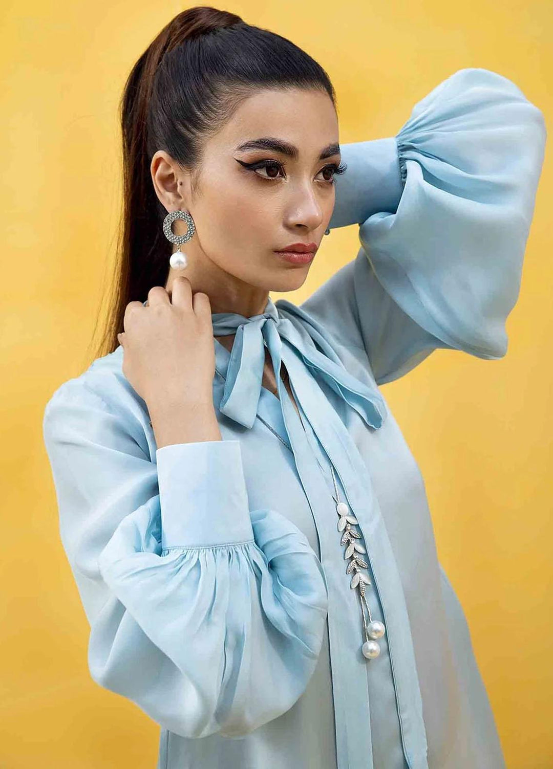 Hana Luxury Pret  Organza Frock Angels light-RAS-010