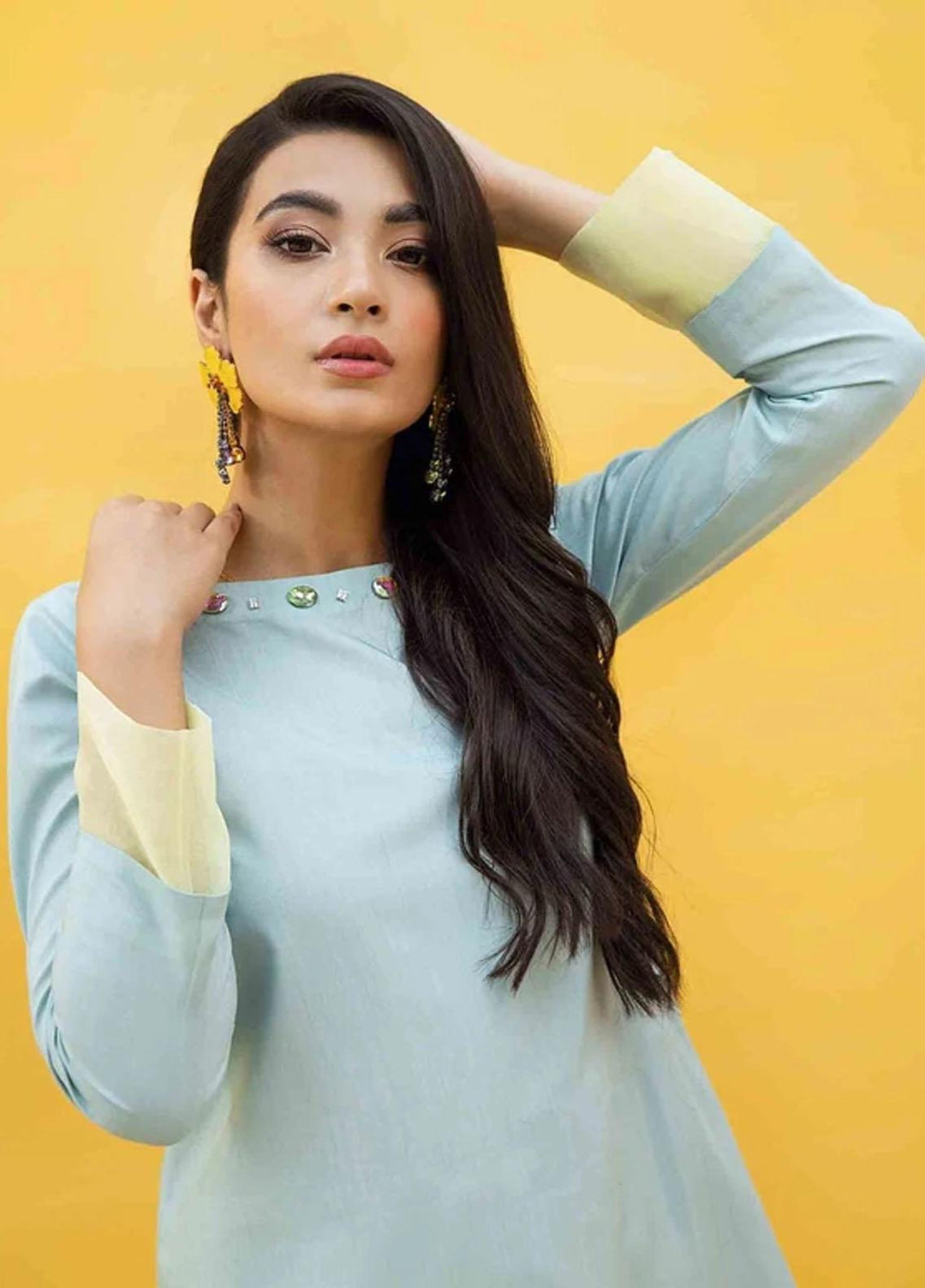 Hana Luxury Pret Embroidered Viscose 2 Piece Dress Two Pearls-RAS-004