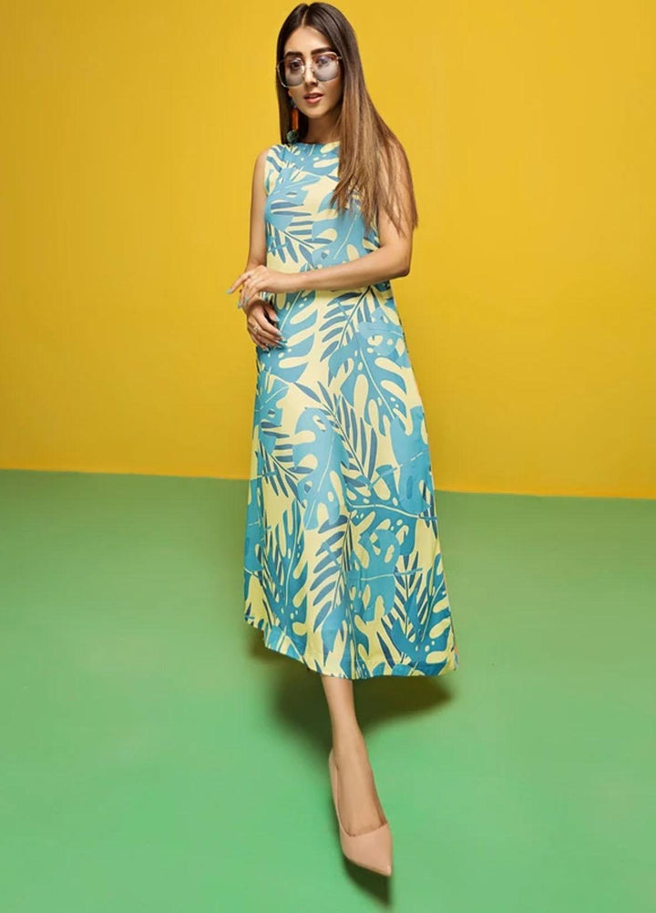 Hana Luxury Pret Embroidered Grip Shirt Swiss bleu