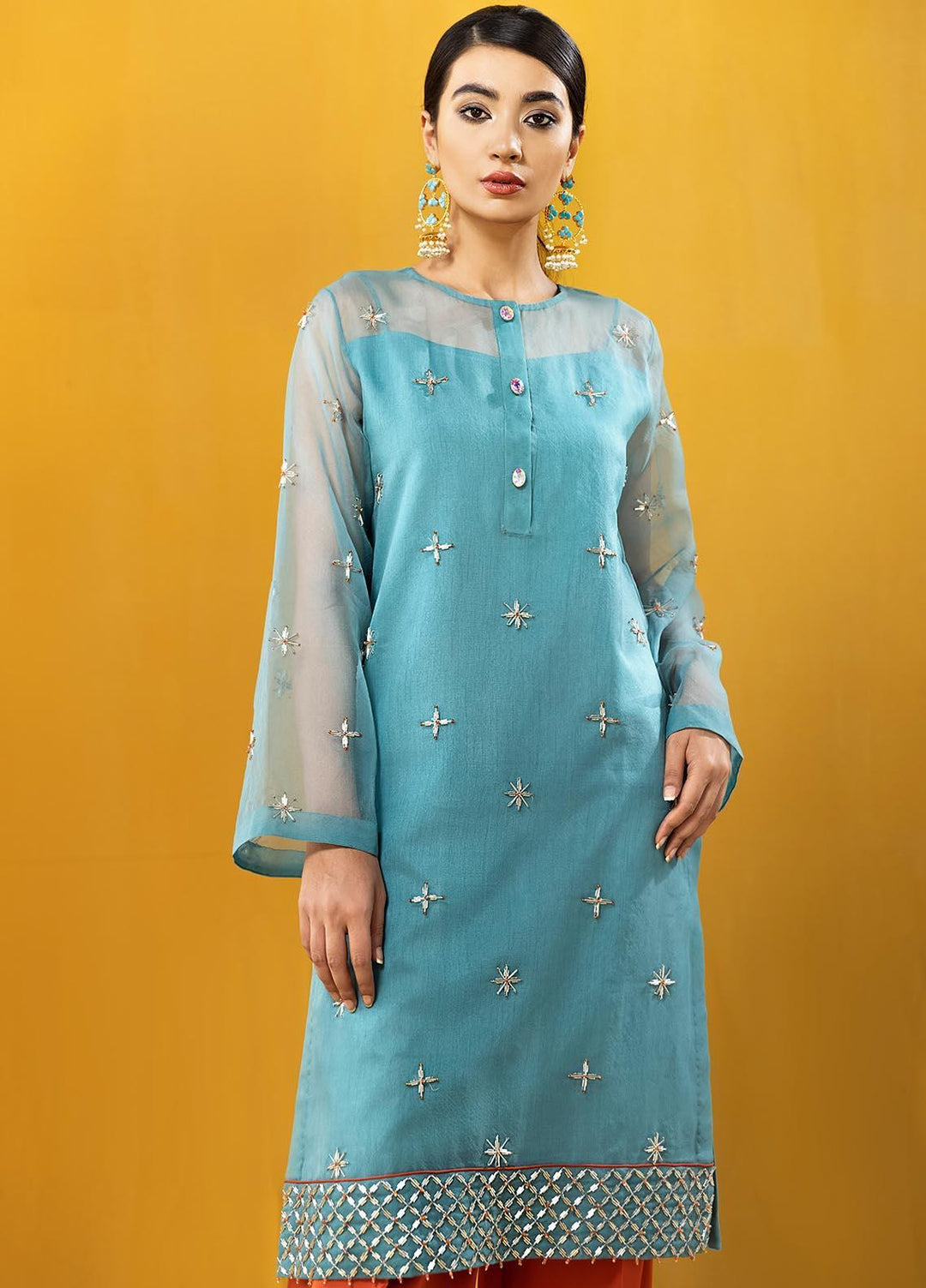 Hana Embroidered Organza Stitched 2 Piece Suit Allure