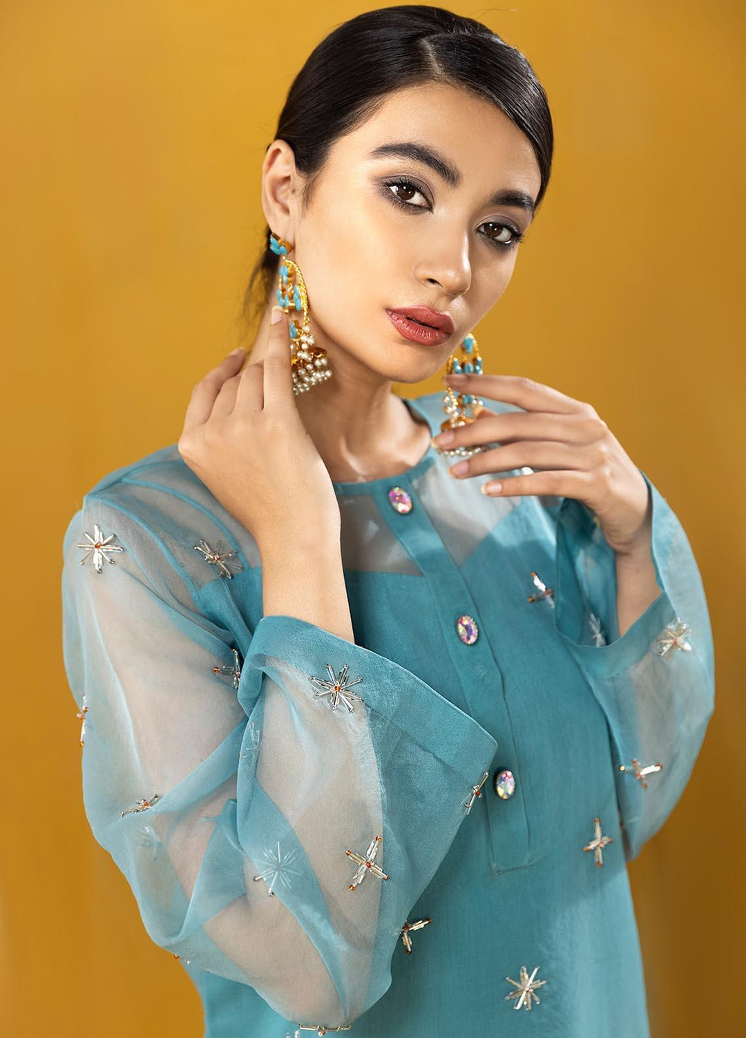 Hana Embroidered Organza Stitched 2 Piece Suit Allure
