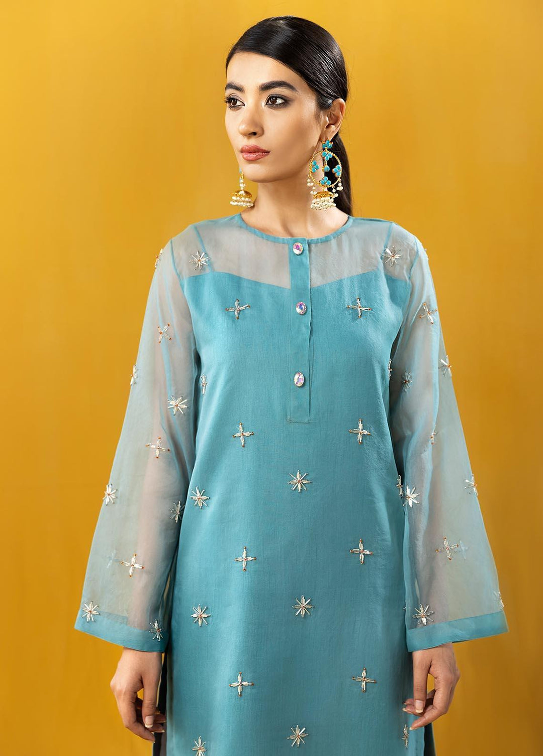 Hana Embroidered Organza Stitched 2 Piece Suit Allure