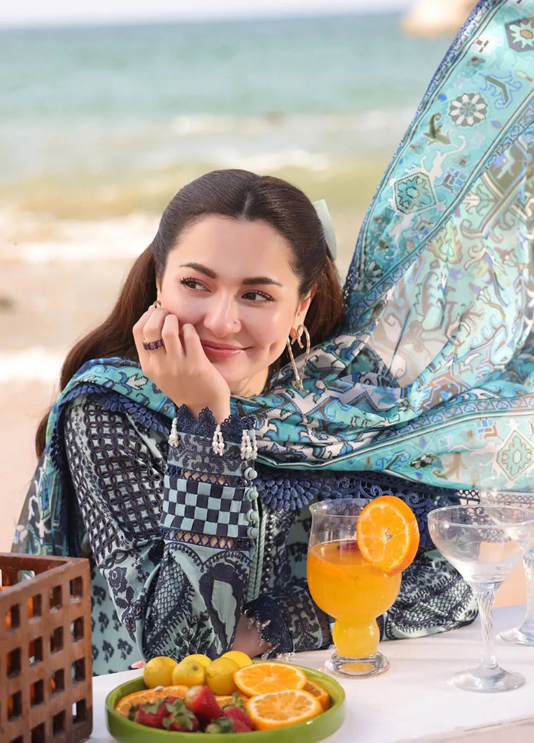 Hania by Imrozia Premium Embroidered Lawn Suits Unstitched 3 Piece IM25HL SL-75 A Parizay - Summer Collection