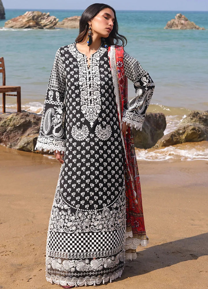 Hania by Imrozia Premium Embroidered Lawn Suits Unstitched 3 Piece IM25HL SL-75 Anoud - Summer Collection