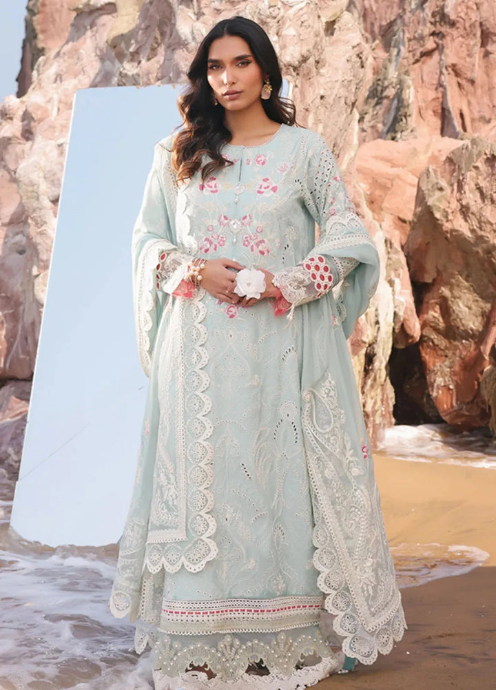 Hania by Imrozia Premium Embroidered Lawn Suits Unstitched 3 Piece IM25HL SL-76 A Aidan - Summer Collection