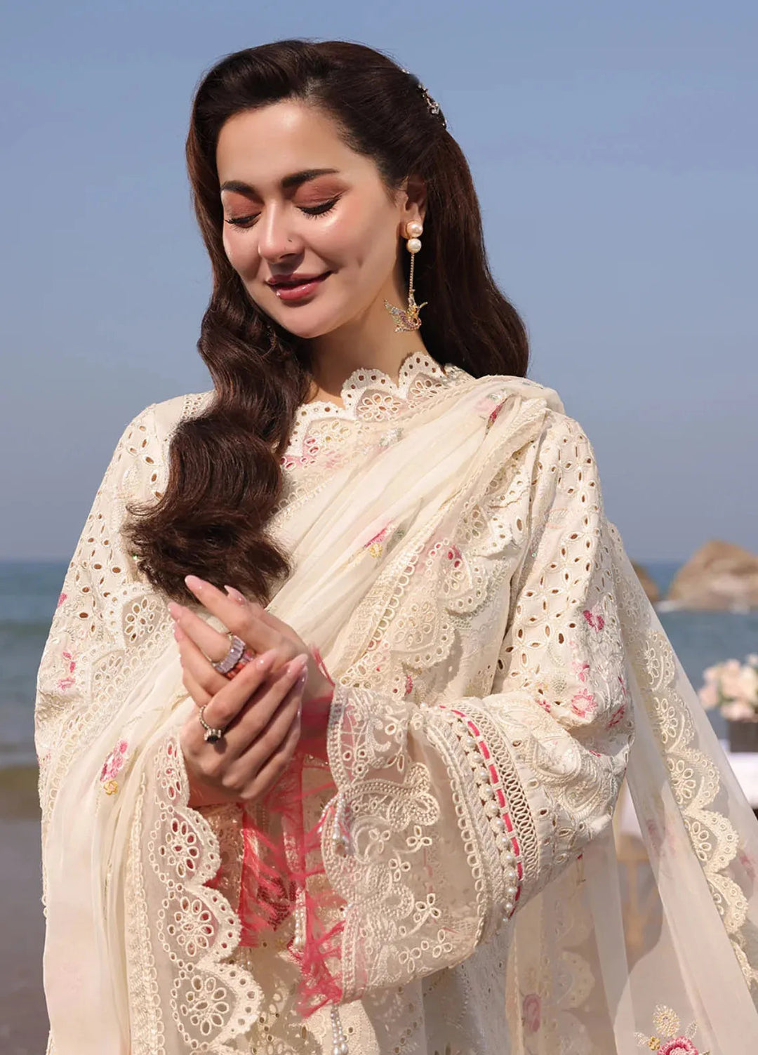 Hania by Imrozia Premium Embroidered Lawn Suits Unstitched 3 Piece IM25HL SL-76 Irha - Summer Collection