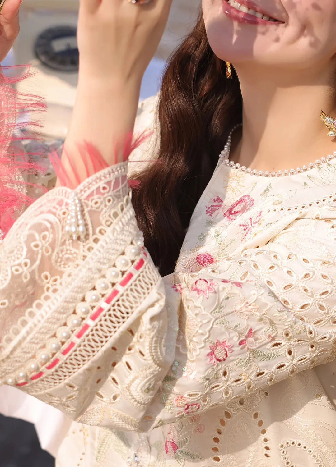 Hania by Imrozia Premium Embroidered Lawn Suits Unstitched 3 Piece IM25HL SL-76 Irha - Summer Collection