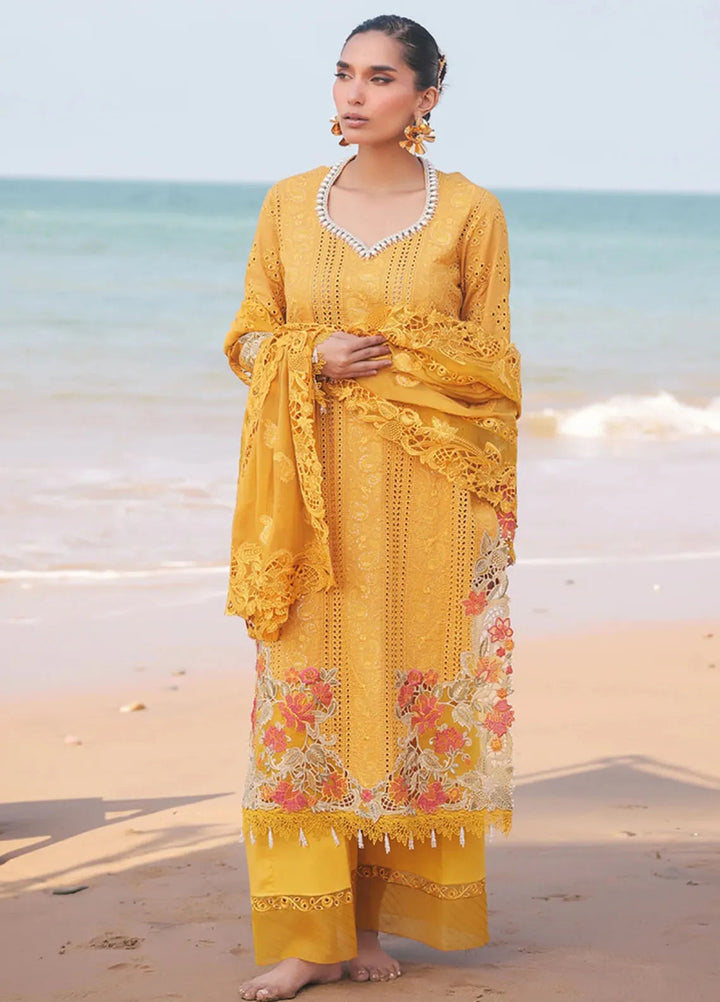 Hania by Imrozia Premium Embroidered Lawn Suits Unstitched 3 Piece IM25HL SL-78 A Havia - Summer Collection