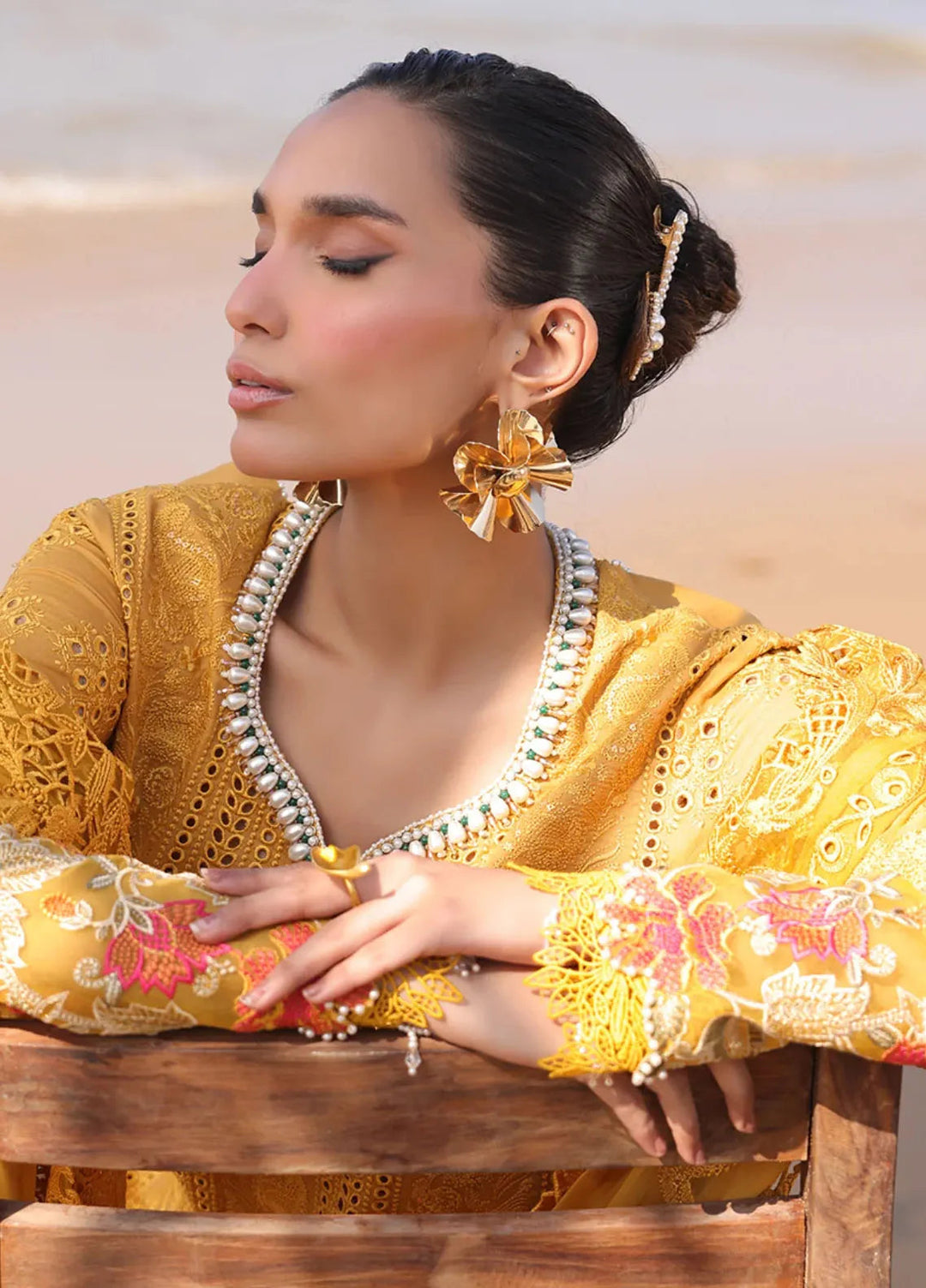 Hania by Imrozia Premium Embroidered Lawn Suits Unstitched 3 Piece IM25HL SL-78 A Havia - Summer Collection