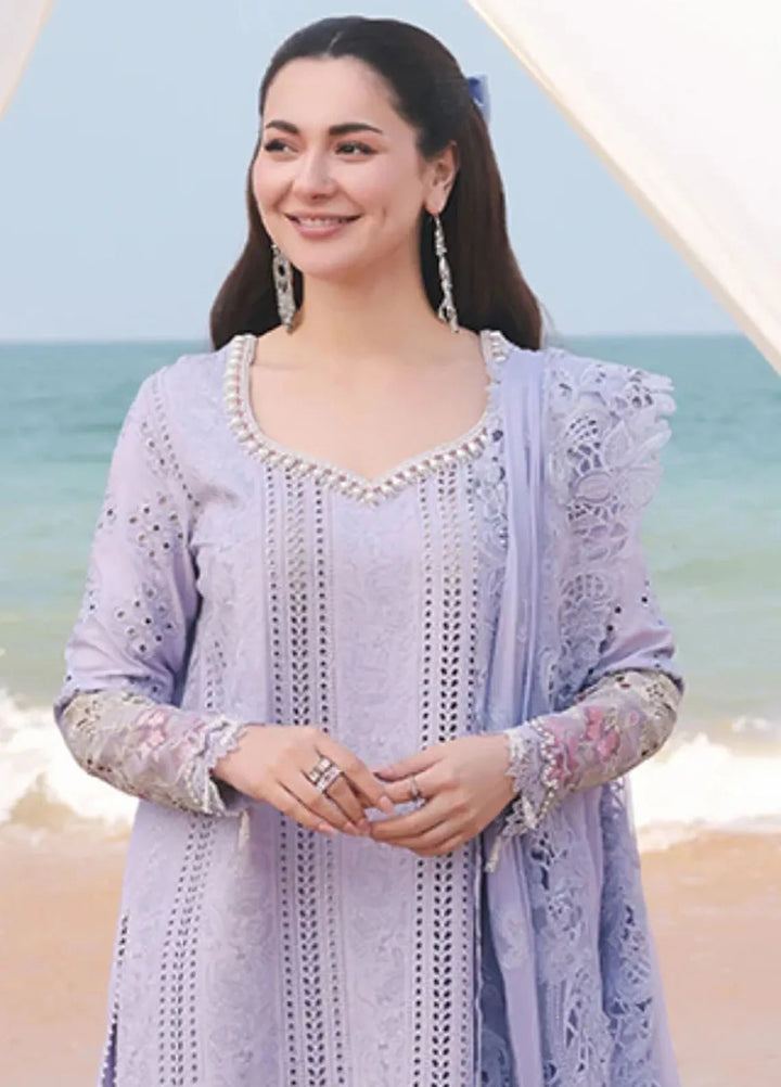 Hania by Imrozia Premium Embroidered Lawn Suits Unstitched 3 Piece IM25HL SL-78 Feeha - Summer Collection