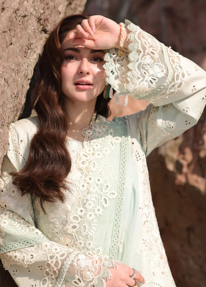 Hania by Imrozia Premium Embroidered Lawn Suits Unstitched 3 Piece IM25HL SL-80 Zimal - Summer Collection
