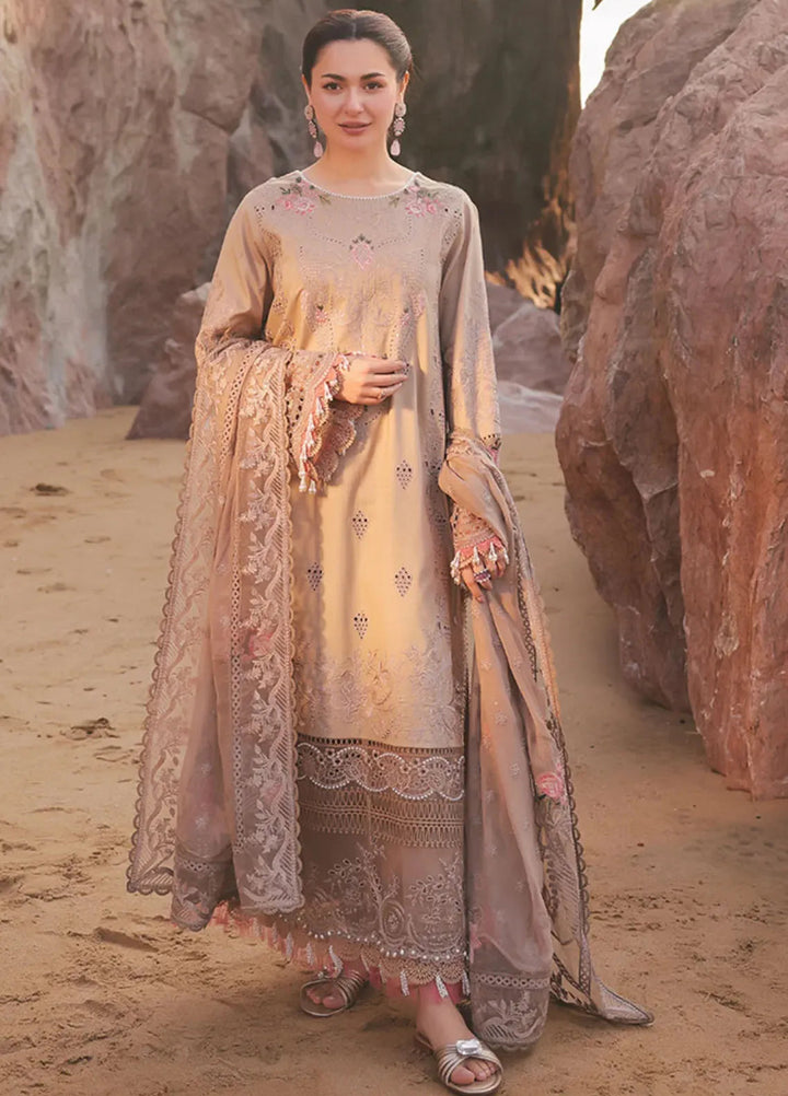 Hania by Imrozia Premium Embroidered Lawn Suits Unstitched 3 Piece IM25HL SL-81 Alyana - Summer Collection