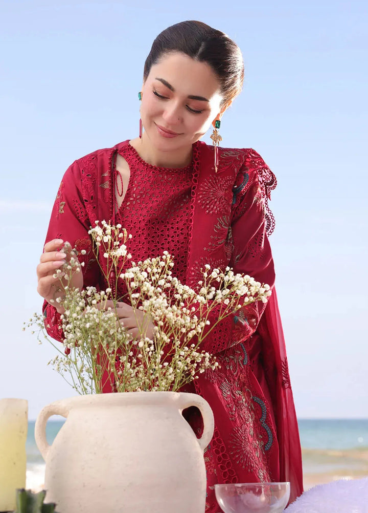 Hania by Imrozia Premium Embroidered Lawn Suits Unstitched 3 Piece IM25HL SL-82 Iswah - Summer Collection