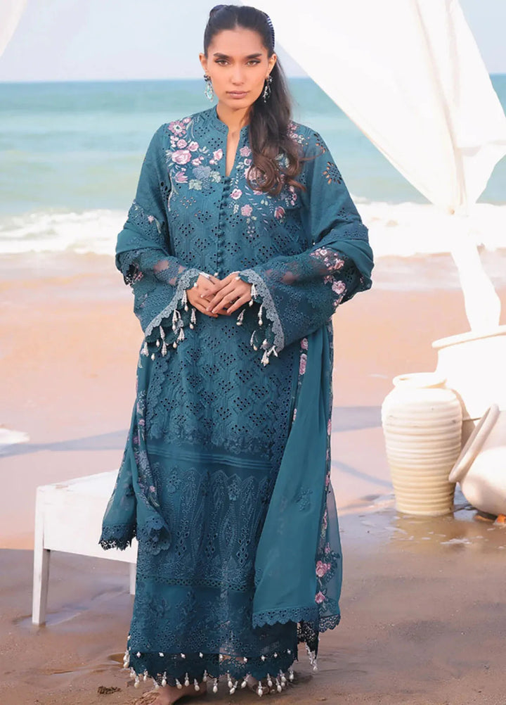 Hania by Imrozia Premium Embroidered Lawn Suits Unstitched 3 Piece IM25HL SL-86 Mirha - Summer Collection