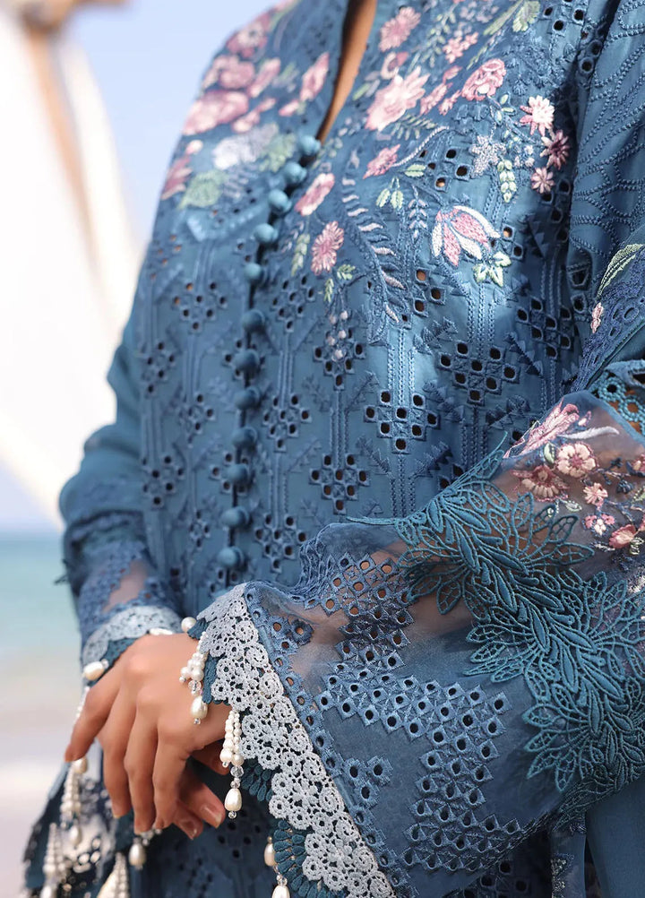 Hania by Imrozia Premium Embroidered Lawn Suits Unstitched 3 Piece IM25HL SL-86 Mirha - Summer Collection