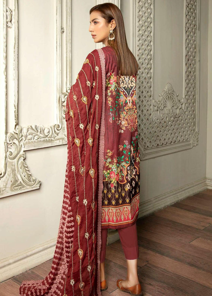 Hania by Zebaish Embroidered Lawn Suits Unstitched 3 Piece ZSH21HN D-02 - Summer Collection
