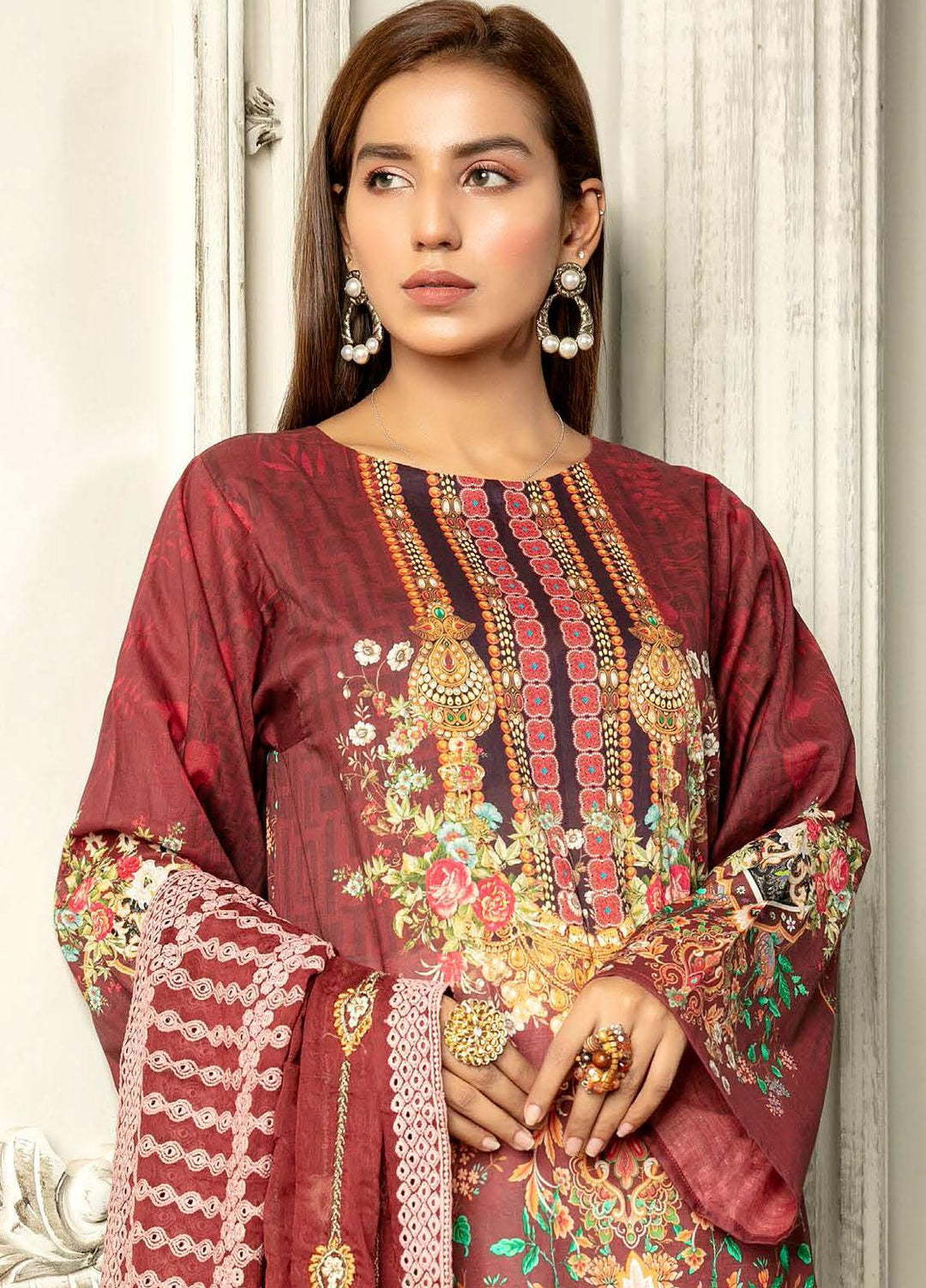 Hania by Zebaish Embroidered Lawn Suits Unstitched 3 Piece ZSH21HN D-02 - Summer Collection