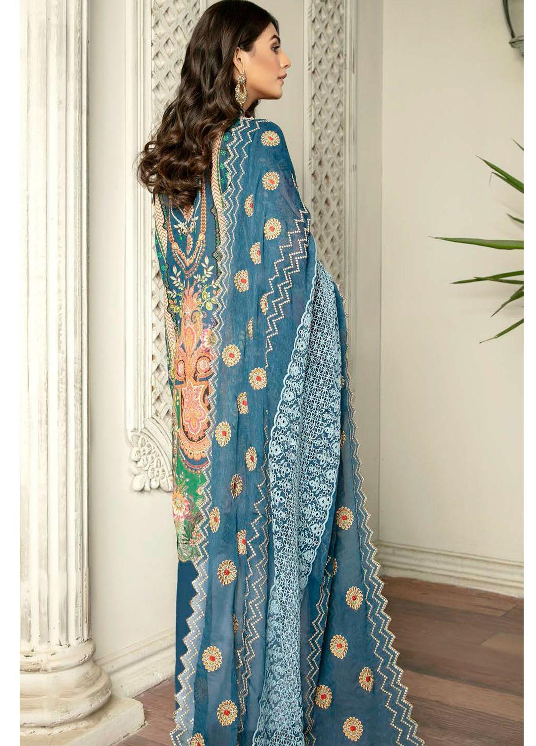 Hania by Zebaish Embroidered Lawn Suits Unstitched 3 Piece ZSH21HN D-05 - Summer Collection