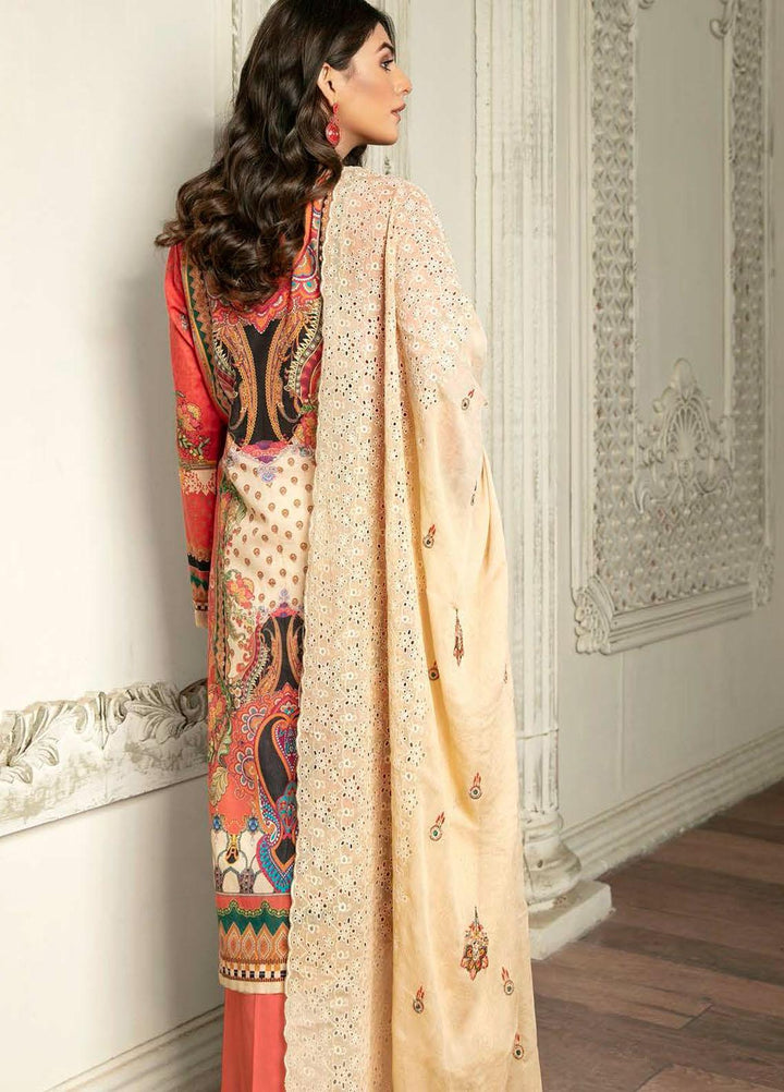 Hania by Zebaish Embroidered Lawn Suits Unstitched 3 Piece ZSH21HN D-07 - Summer Collection