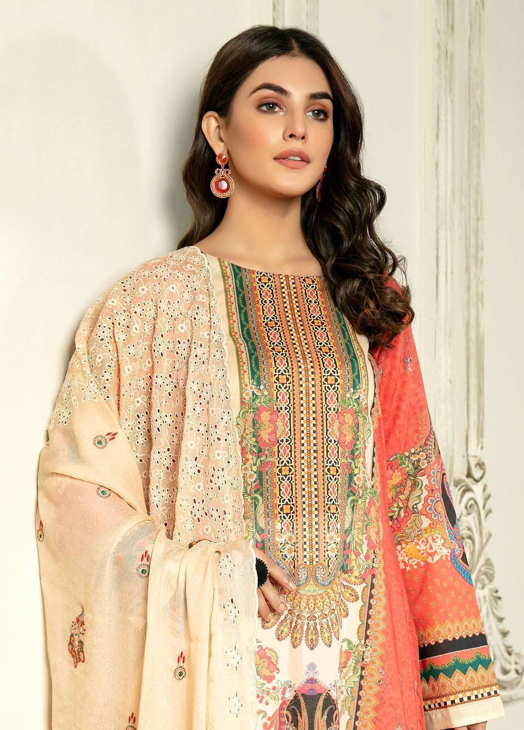 Hania by Zebaish Embroidered Lawn Suits Unstitched 3 Piece ZSH21HN D-07 - Summer Collection