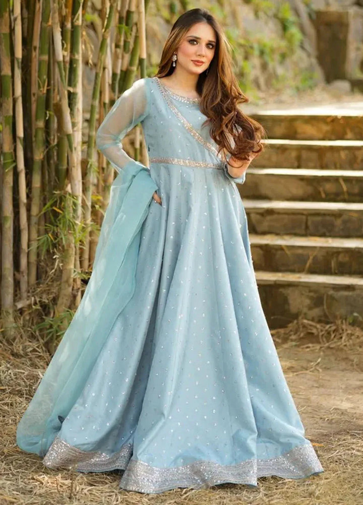 Hanim Pret Embroidered Raw Silk 2 Piece Suit Tehzeeb