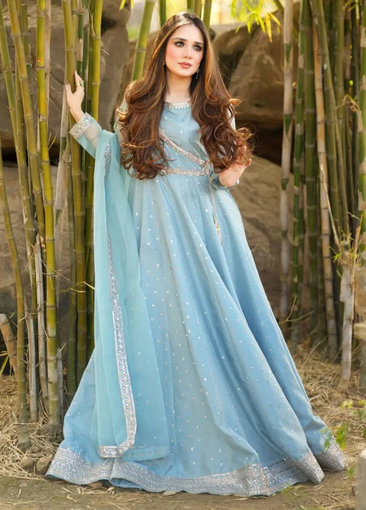 Hanim Pret Embroidered Raw Silk 2 Piece Suit Tehzeeb