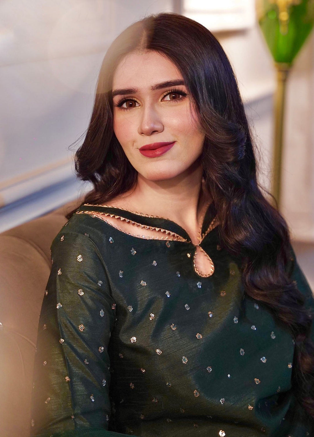 Hanim Pret Embroidered Raw Silk 3 Piece Suit Zebaish