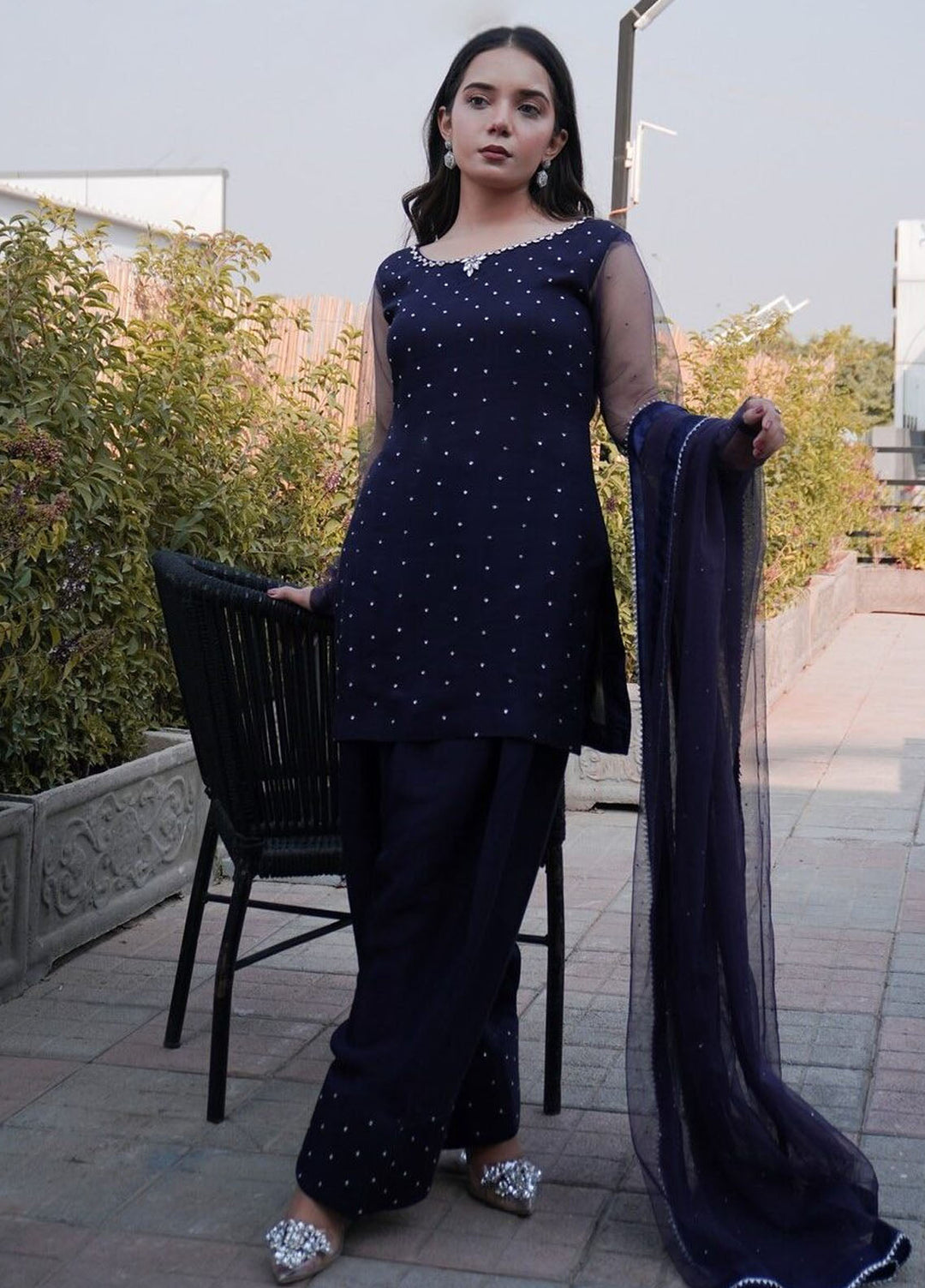 Hanim Pret Embroidered Silk 3 Piece Suit Mirha