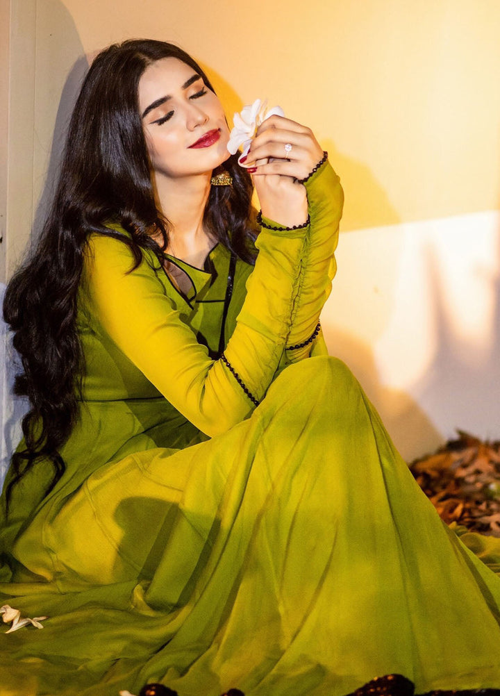 Hanim Pret Plain Chiffon 2 Piece Suit Mehwar