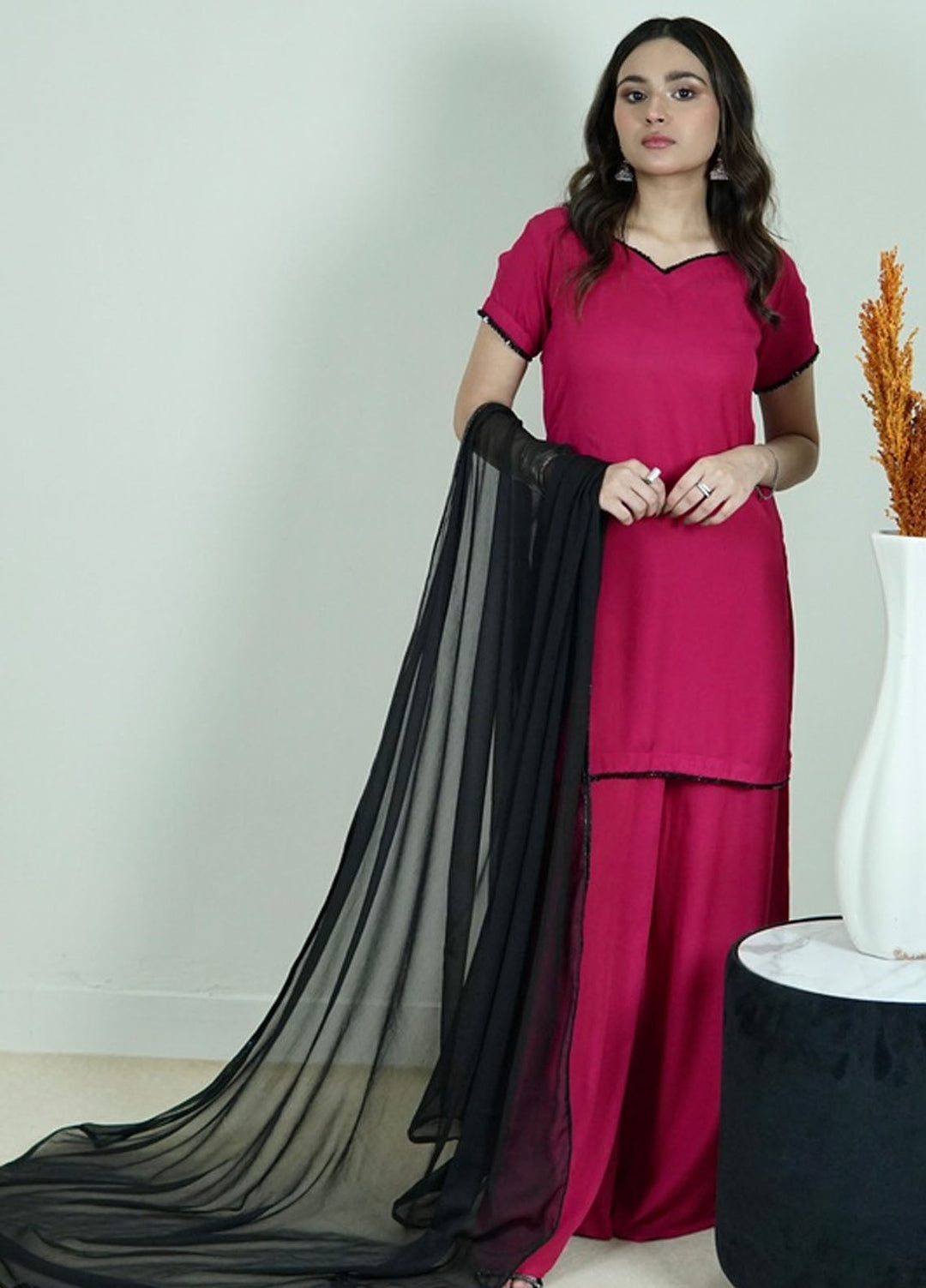 Hanim Pret Plain Georget 3 Piece Suit Zyva