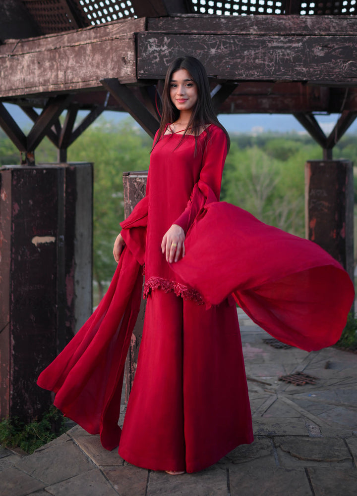 Hanim Pret Plain Silk 3 Piece Suit Gulenaar