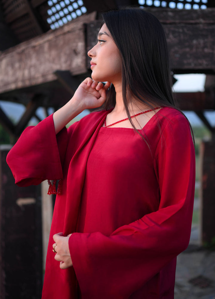 Hanim Pret Plain Silk 3 Piece Suit Gulenaar