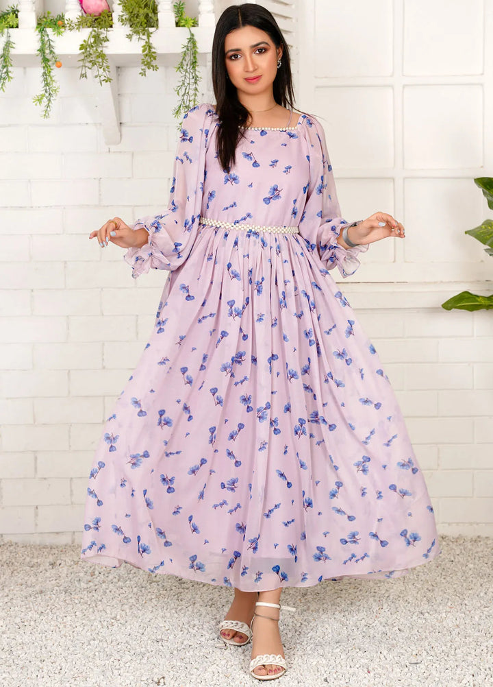 Hanim Pret Printed Chiffon 2 Piece Suit Pearl Essence