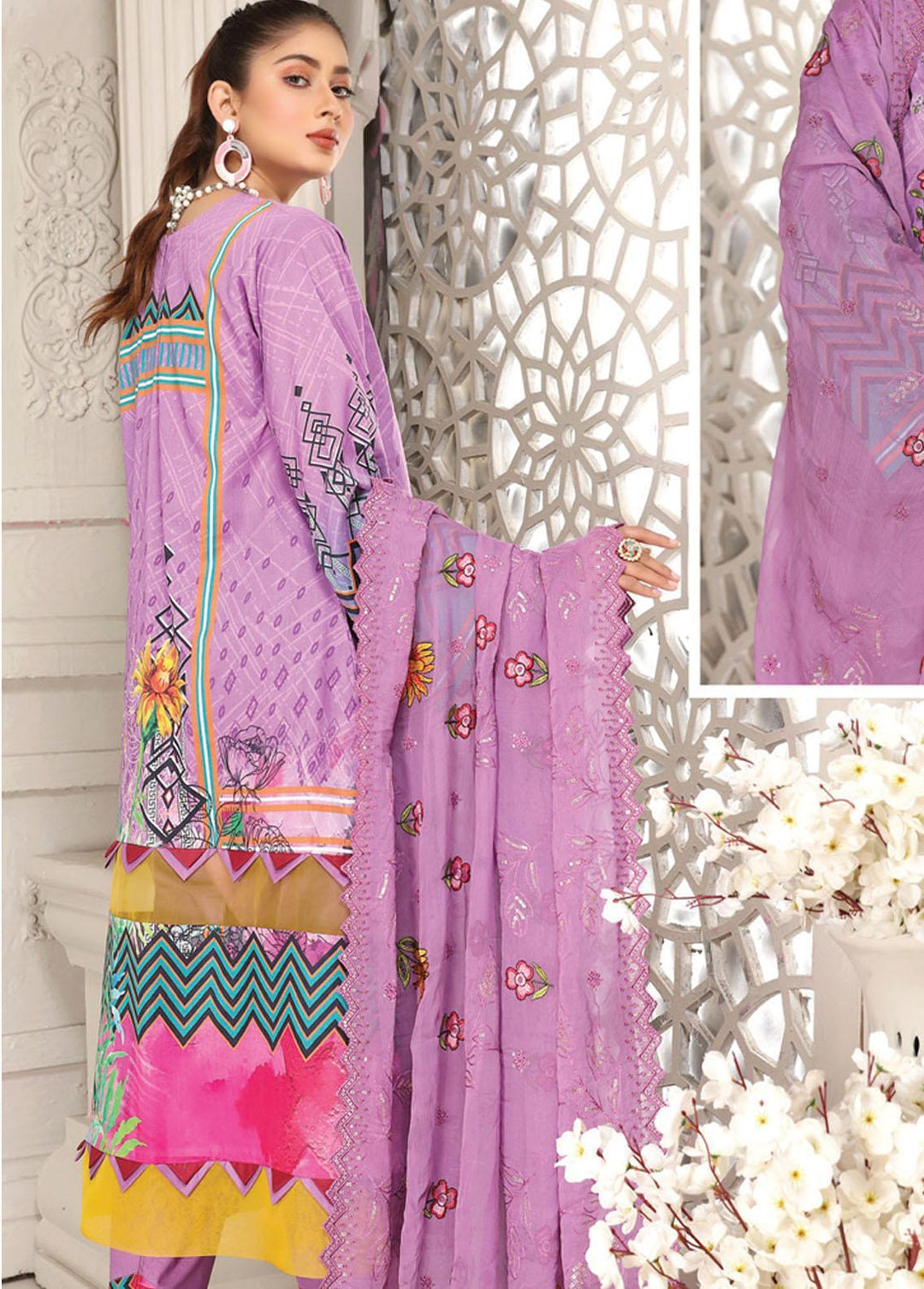 Haniya By Aalaya Embroidered Lawn Suits Unstitched 3 Piece ALY22L 05 - Summer Collection