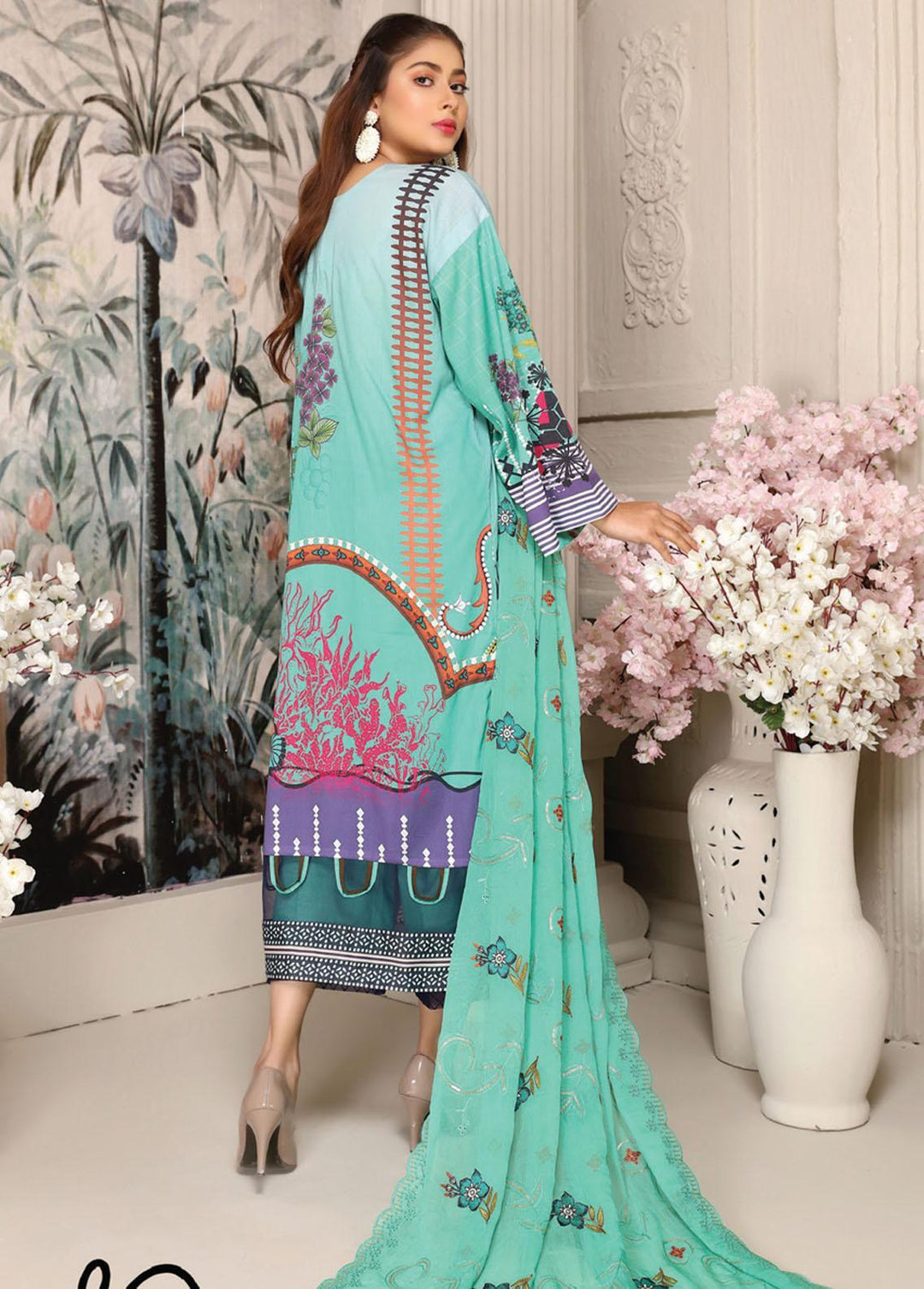 Haniya By Aalaya Embroidered Lawn Suits Unstitched 3 Piece ALY22L 08 - Summer Collection