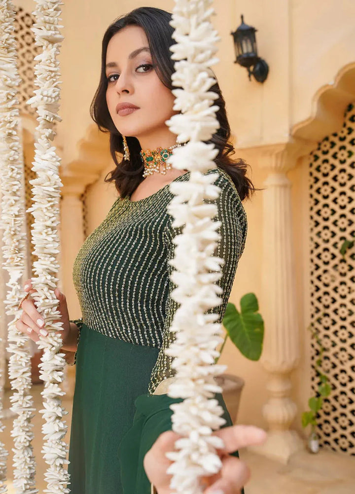 Haniya Mahnoor Pret Embroidered Chiffon 2 Piece Green Orchard