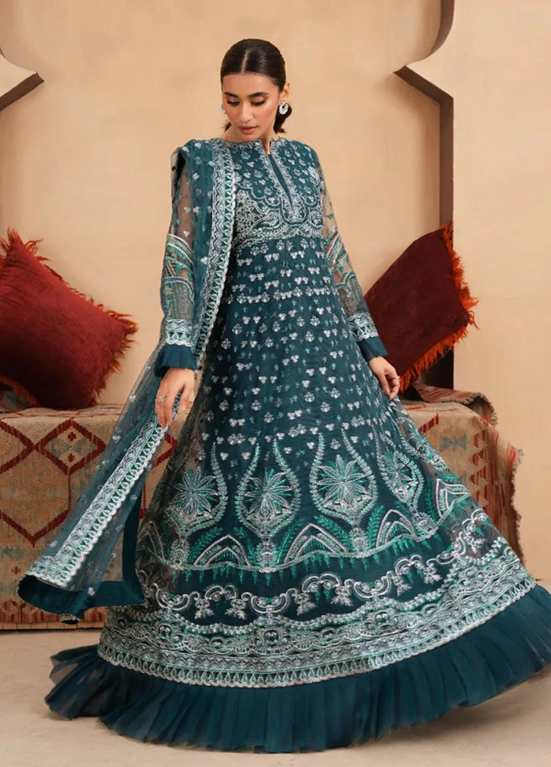 Haniya Mahnoor Pret Embroidered Net 3 Piece Anabia