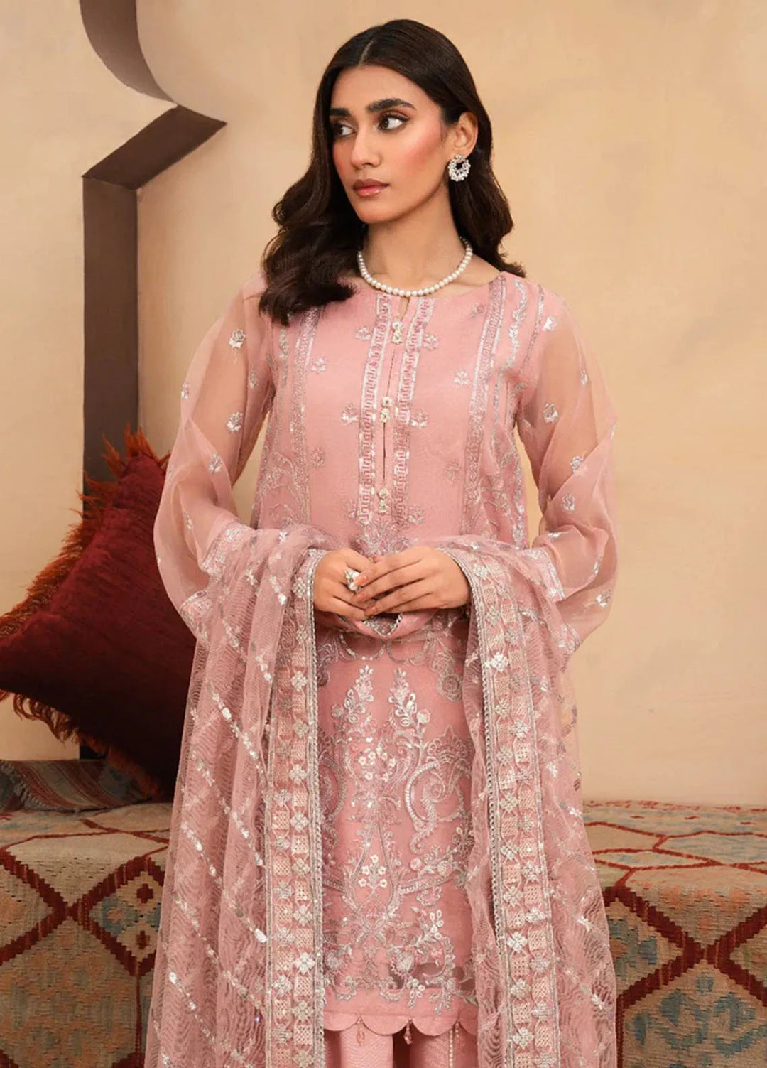 Haniya Mahnoor Pret Embroidered Organza 3 Piece Amal